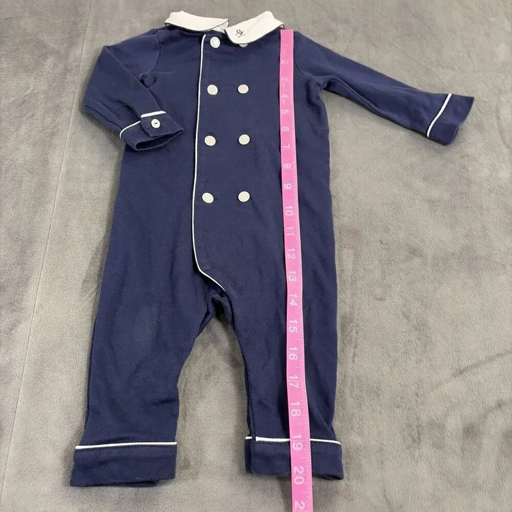 Ralph Lauren Baby Boy Cotton Double-Breasted Coverall Size 6 Months Charity